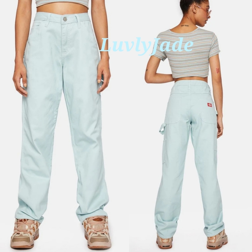 NEW Dickies Girl Blue Fade Carpenter Pants Size 1